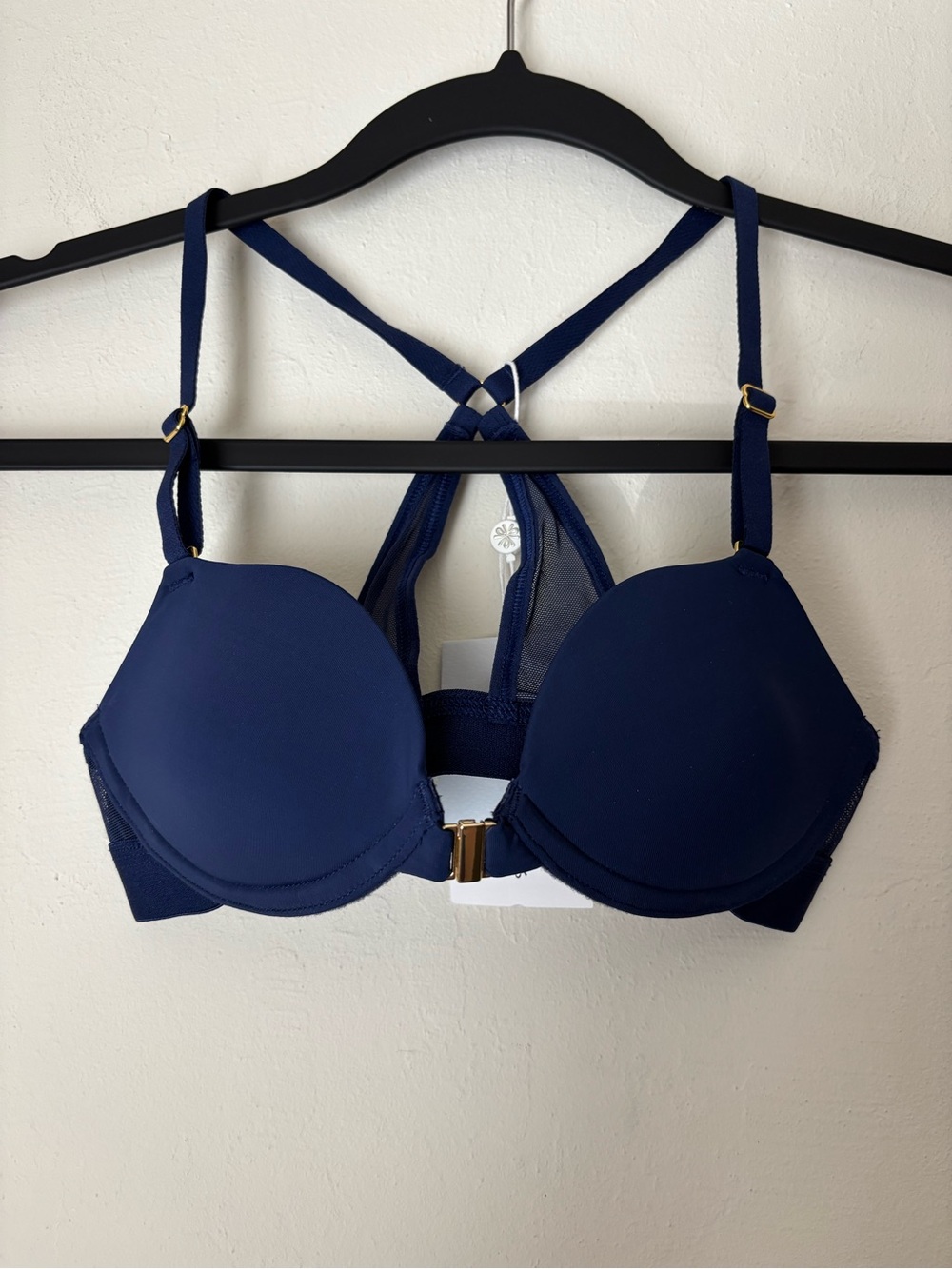 Pepper Ultimate Racerback T-Shirt Bra Size 32AA NEW Navy Blue Underwire